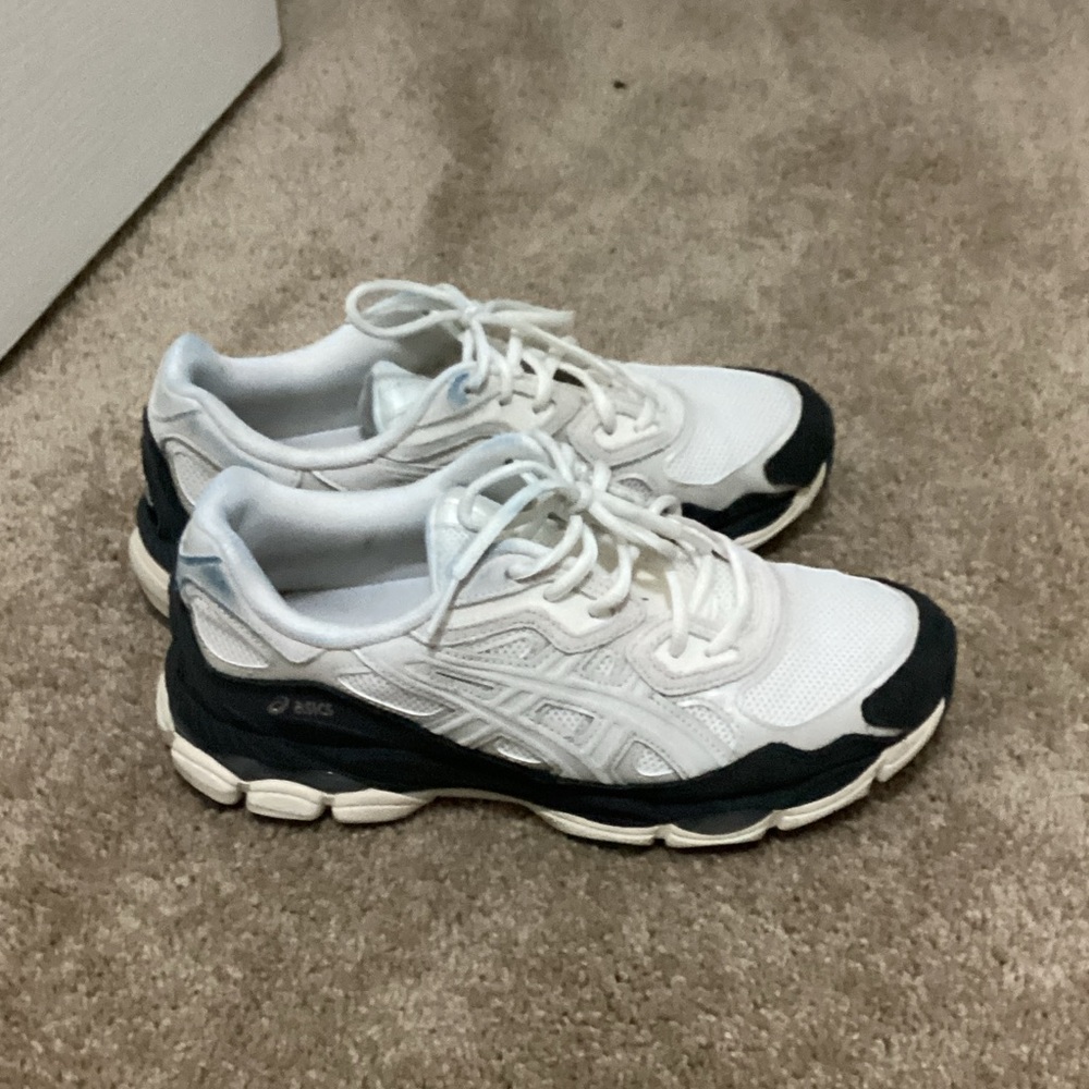 Asics White and Black Athletic Sneakers